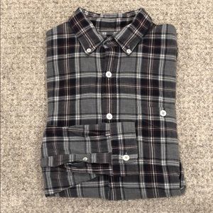 Todd Snyder Gray Plaid Men’s Button Down Shirt M